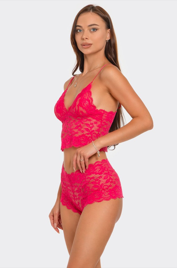 Eye On You 2 Piece Set - Fuchsia - View 3
