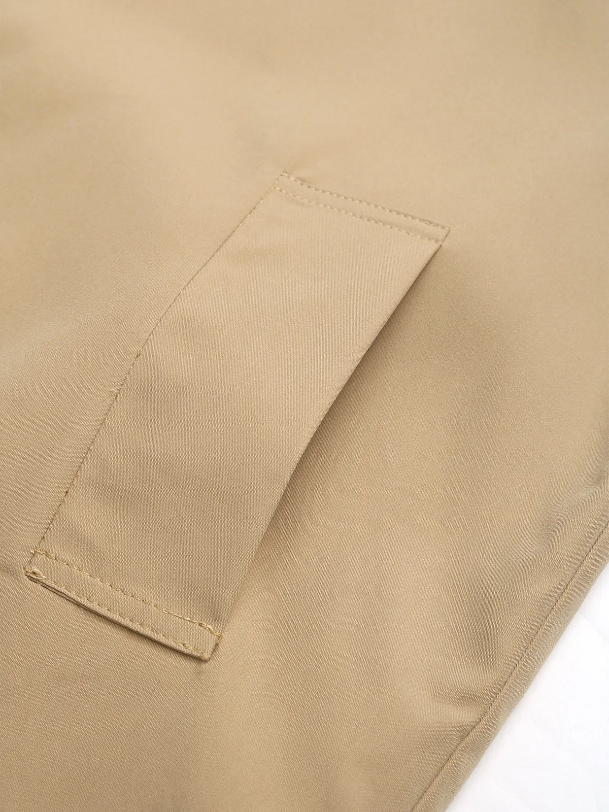 Color Block Button-Up Casual Jacket - Khaki - View 10