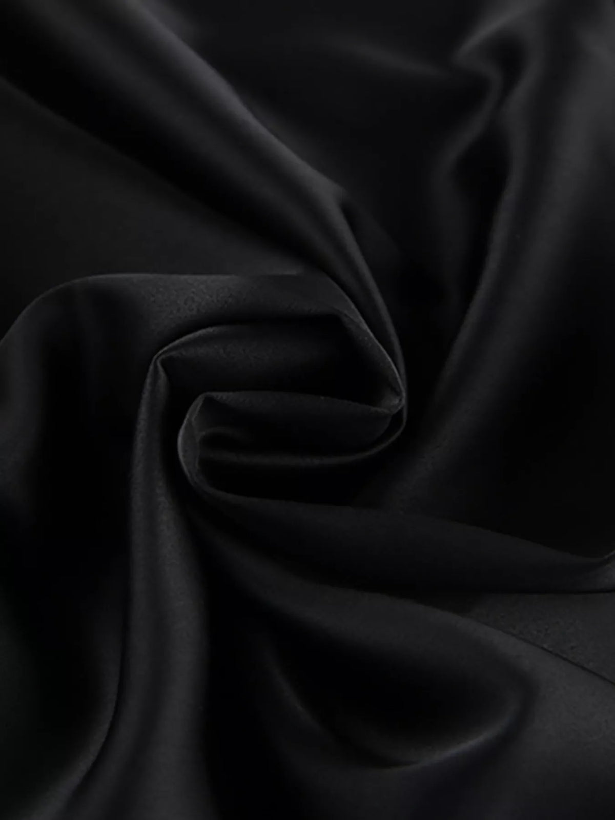 Satin Mini Dress with Lace Detachable Cape - Black - View 18