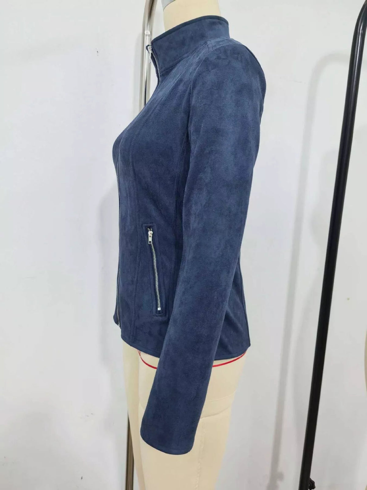 Slim-Fit Zip-Up Jacket - Navy - View 4
