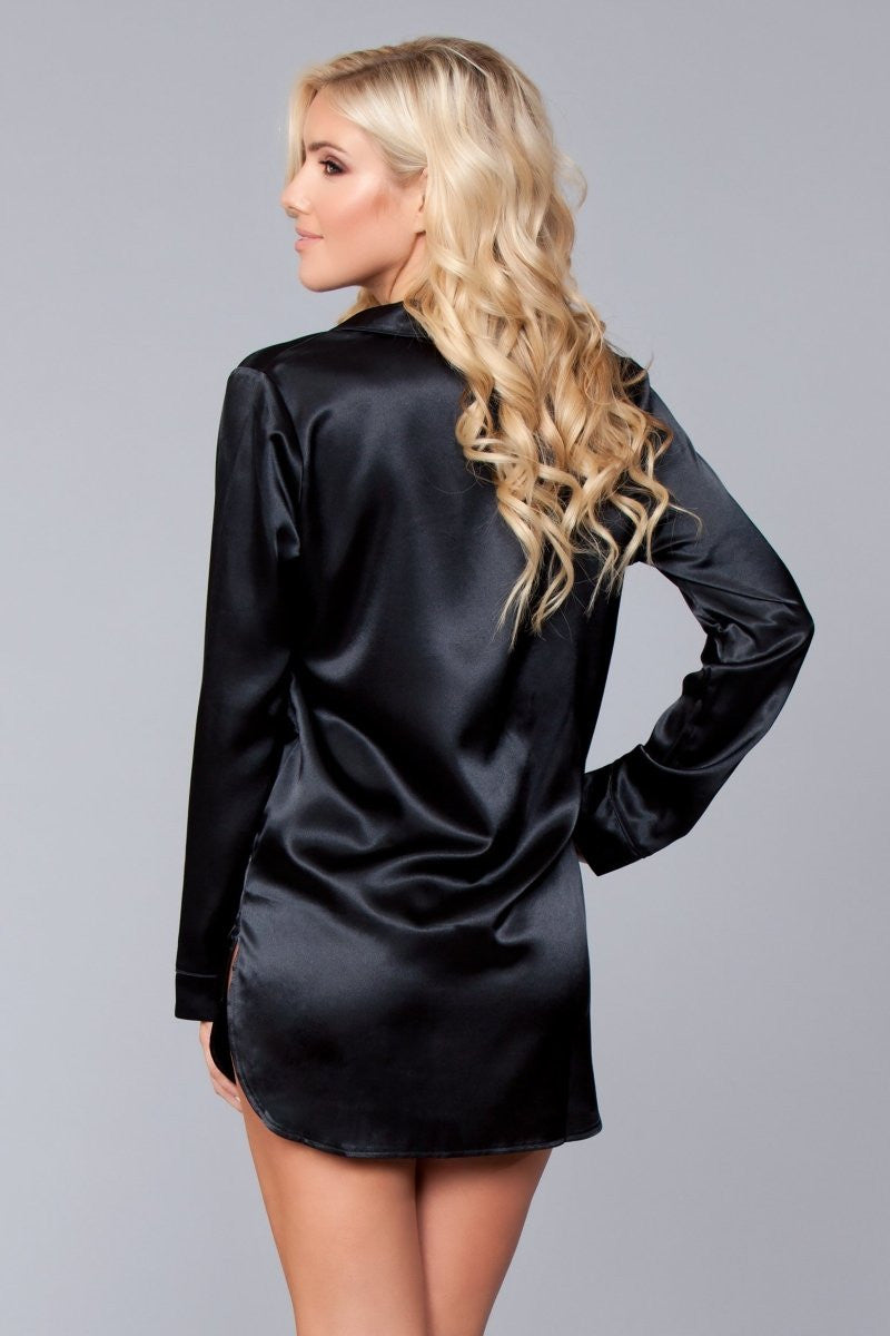 Kimberly Satin Sleepshirt, back view