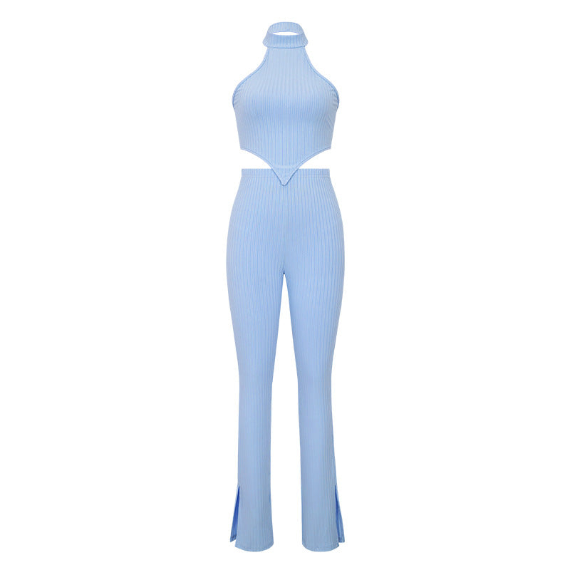 Sleeveless top and pants two-piece set for women
