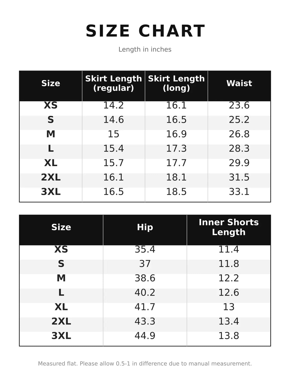 Pleated Striped Skirt - Size chart - View 17