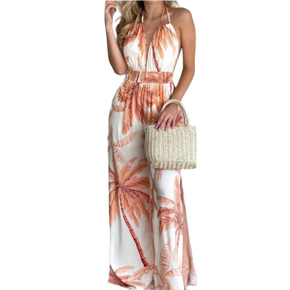 Digital Print Colorful Long Sleeve One-Piece Dress
