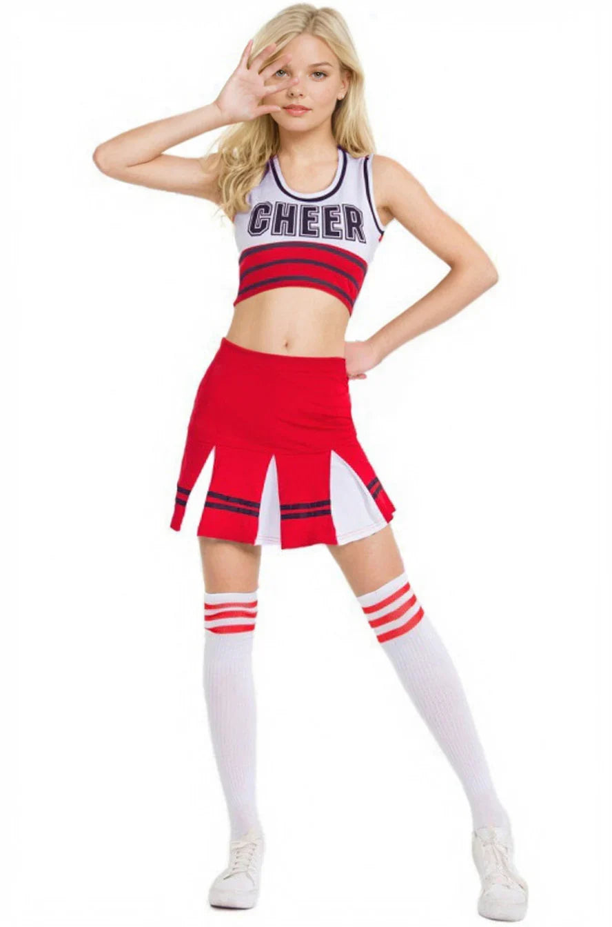 Cheerleader Costume - Red - View 2