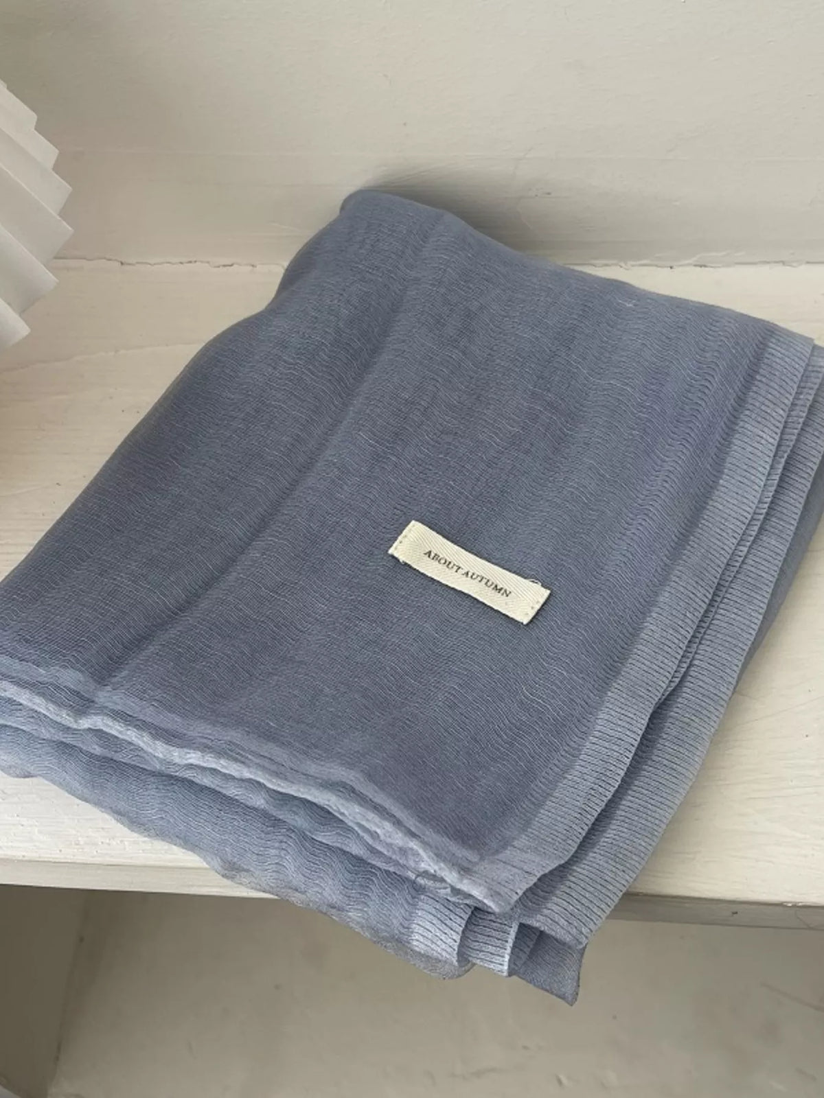 Lightweight Sheer Scarf - Light Blue - View 6