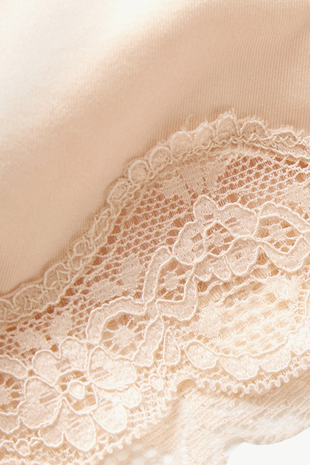 Full Size Lace Trim Shaping Shorts - Apricot - View 14
