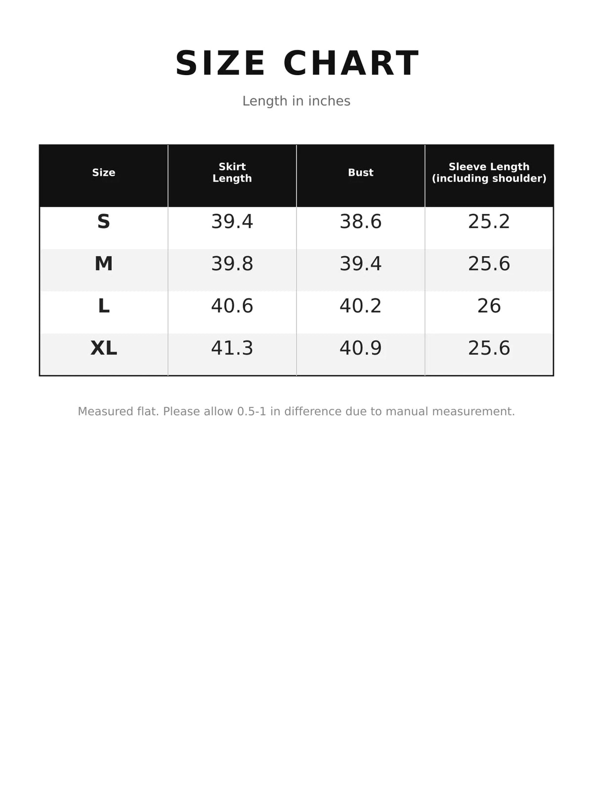 Turtleneck Ribbed Knit Sweater Dress - Size chart - View 25