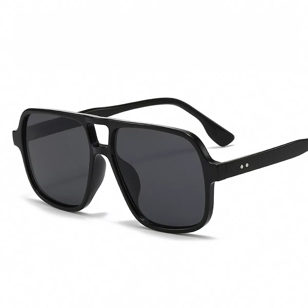 Oversized Aviator Sunglasses - Black - View 4