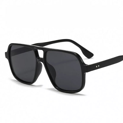 Oversized Aviator Sunglasses - Black - View 4