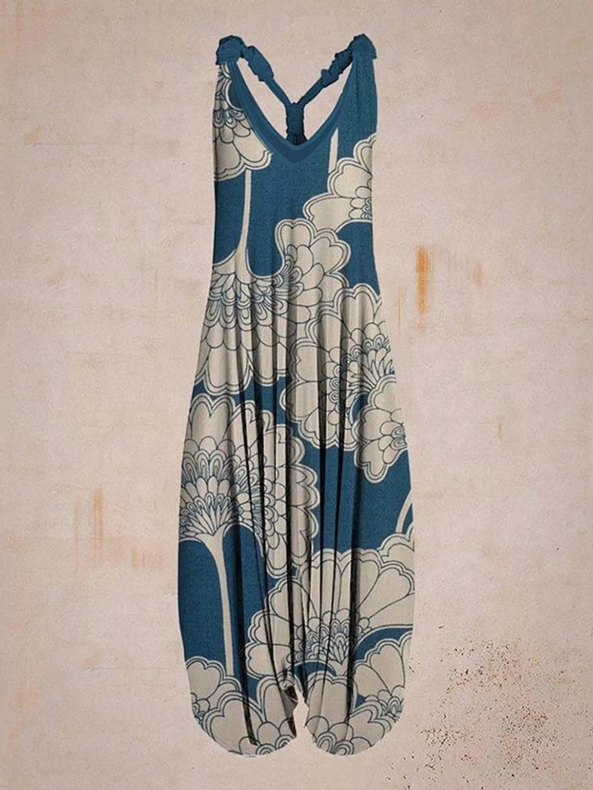 Full Size Printed V-Neck Sleeveless Jumpsuit Plus Size - 14-- - View 23