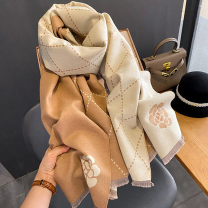 Raw Hem Scarf - Khaki - View 2