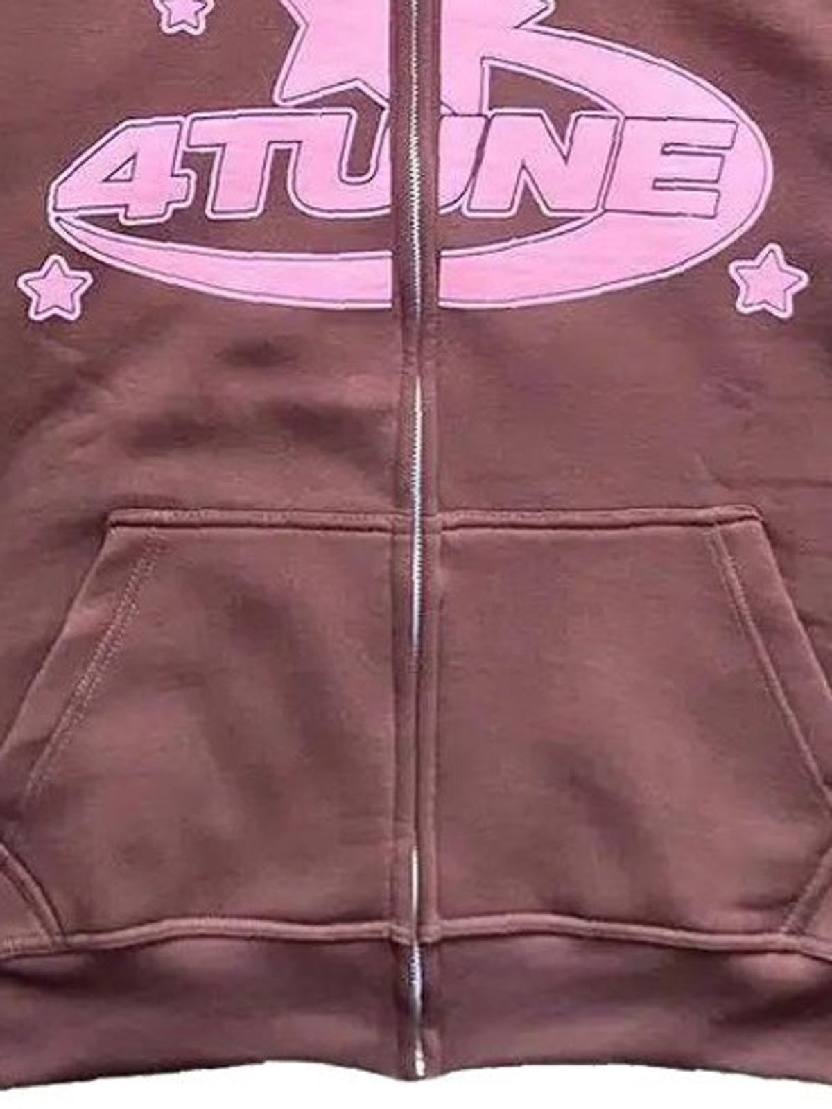 Full Size Letter Graphic Zip Up Hoodie Plus Size - Brown - View 6