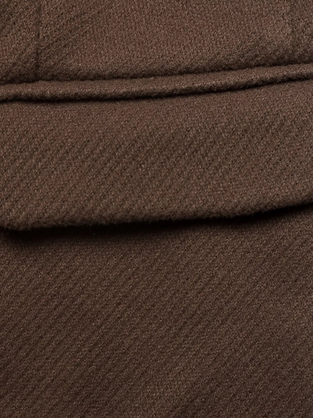 Lace Detail Button Up Blazer - Brown - View 10