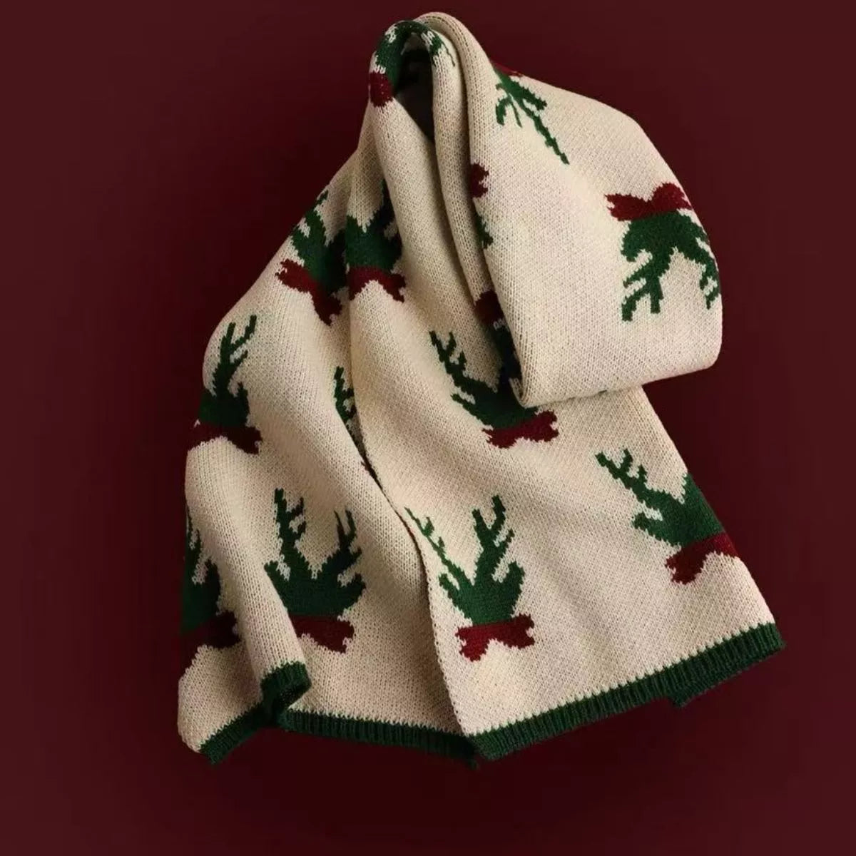 Christmas Knitted Scarf - Style D - View 4