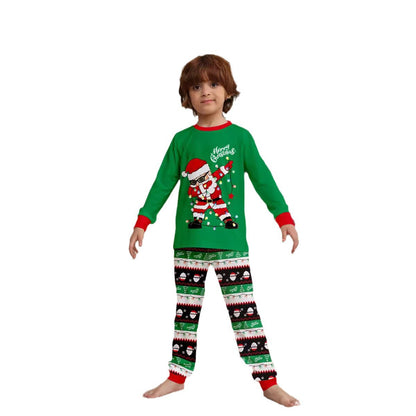 Christmas-themed Santa Claus Print Family Matching Long Sleeve Pajama Set Sleepwear Home Wear