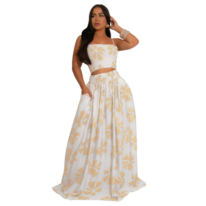 Strap strap large swing skirt set