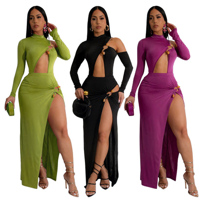 Irregular hollow skirt set