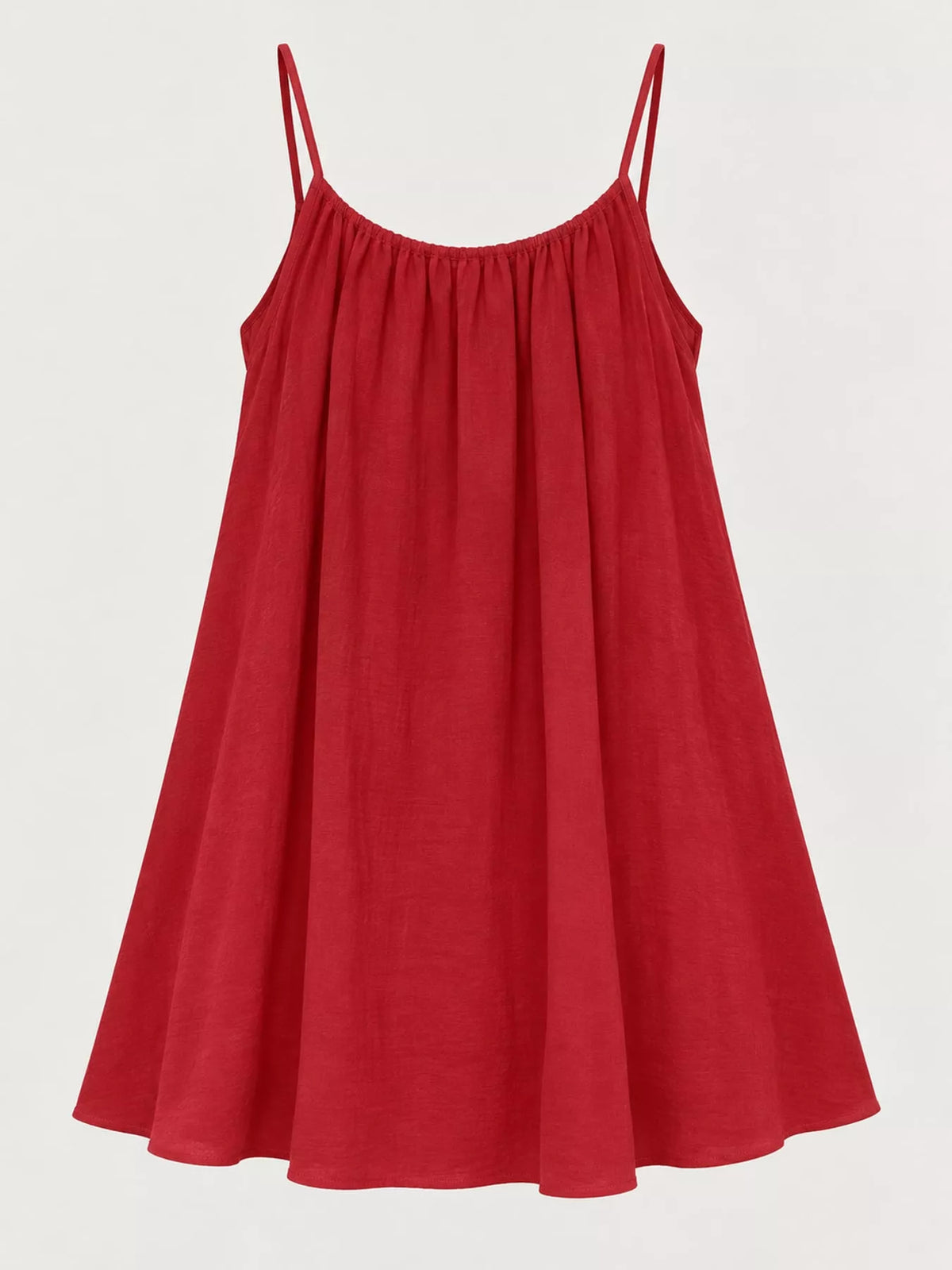 Full Size Backless Spaghetti Strap A-Line Mini Dress Plus Size - Red-Style C - View 79