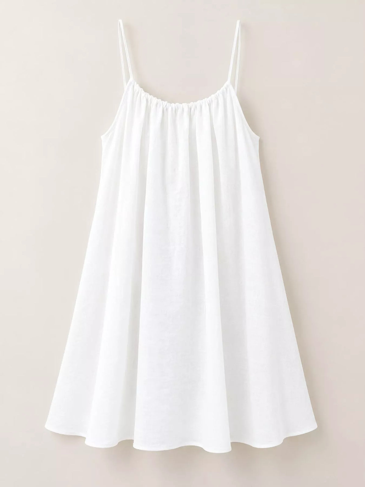 Full Size Backless Spaghetti Strap A-Line Mini Dress Plus Size - White-Style C - View 4