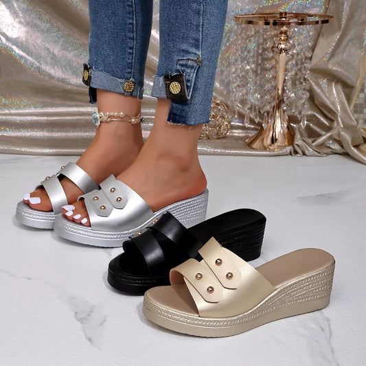 Open Toe Wedge Sandals - Mixed colors - View 1