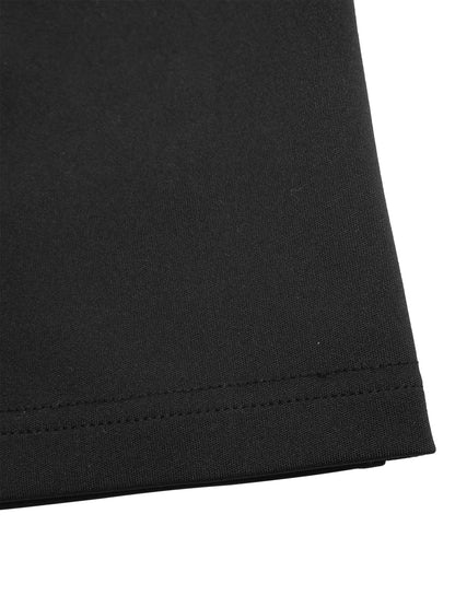 Lace Trim Wide Leg Jumpsuit - Black - View 10