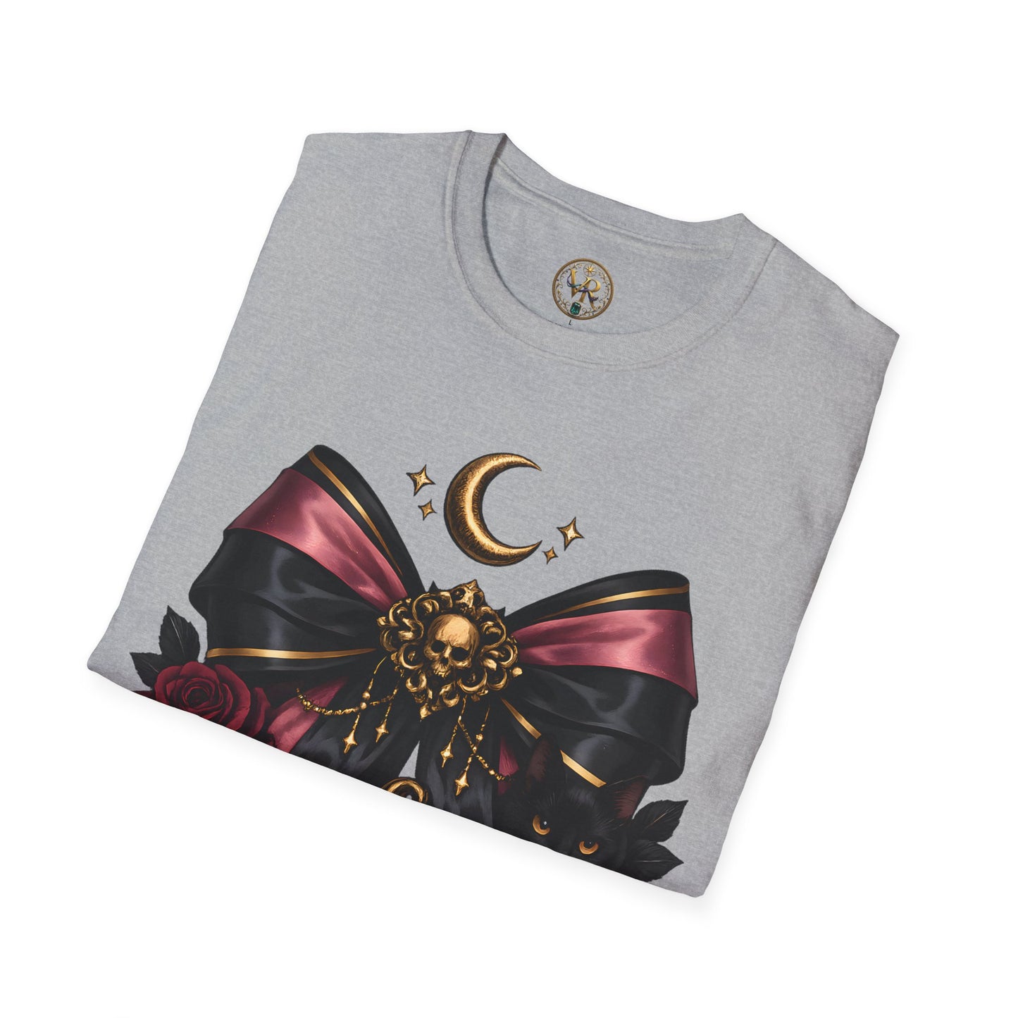 Gothic Moon and Pumpkin Tee - Sport Grey - product view 2 - Sport Grey