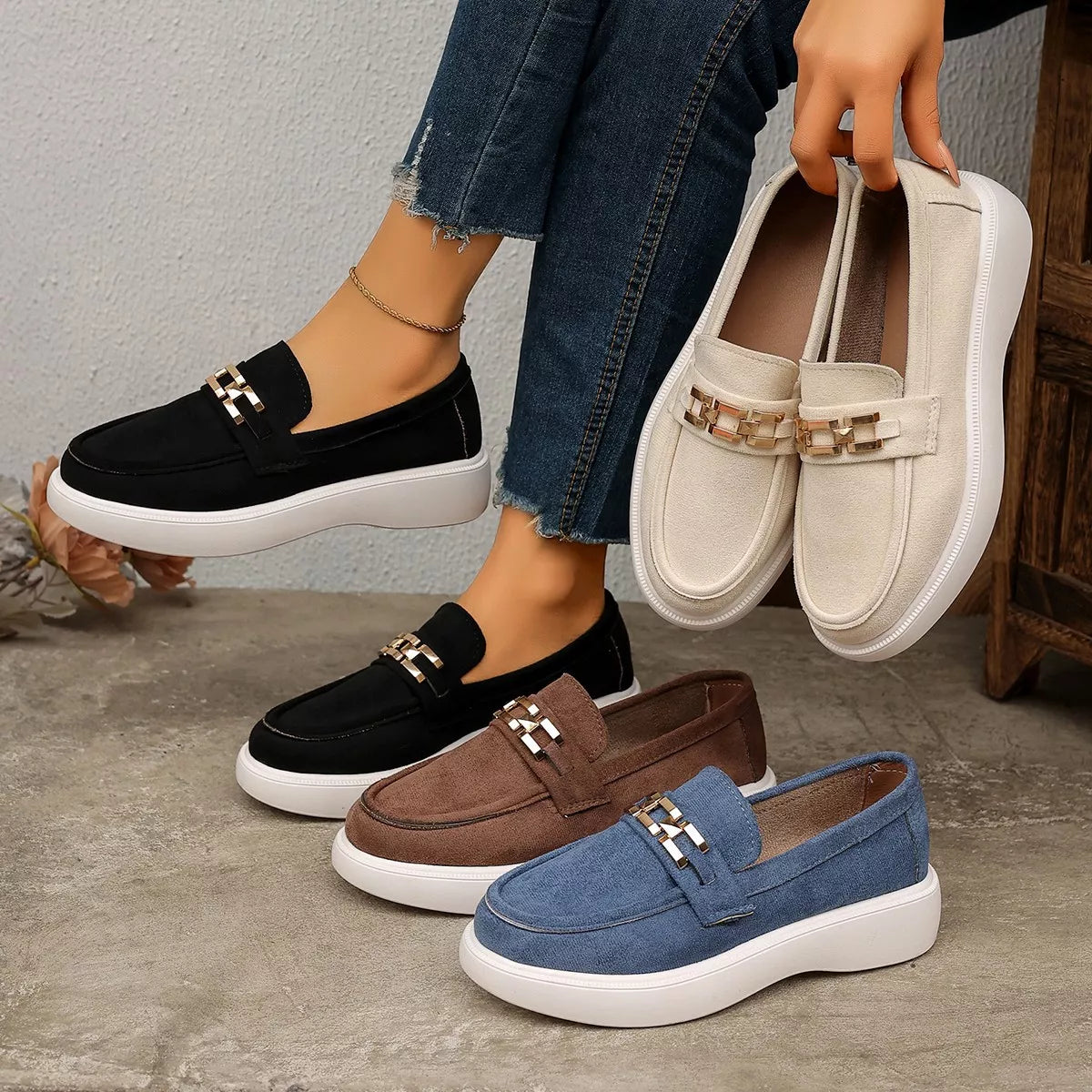 Round Toe Slip-Ons - All Colors - View 1