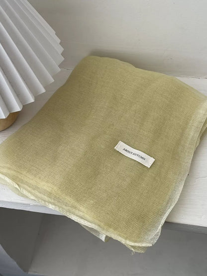 Lightweight Sheer Scarf - Creamy Yellow - View 2