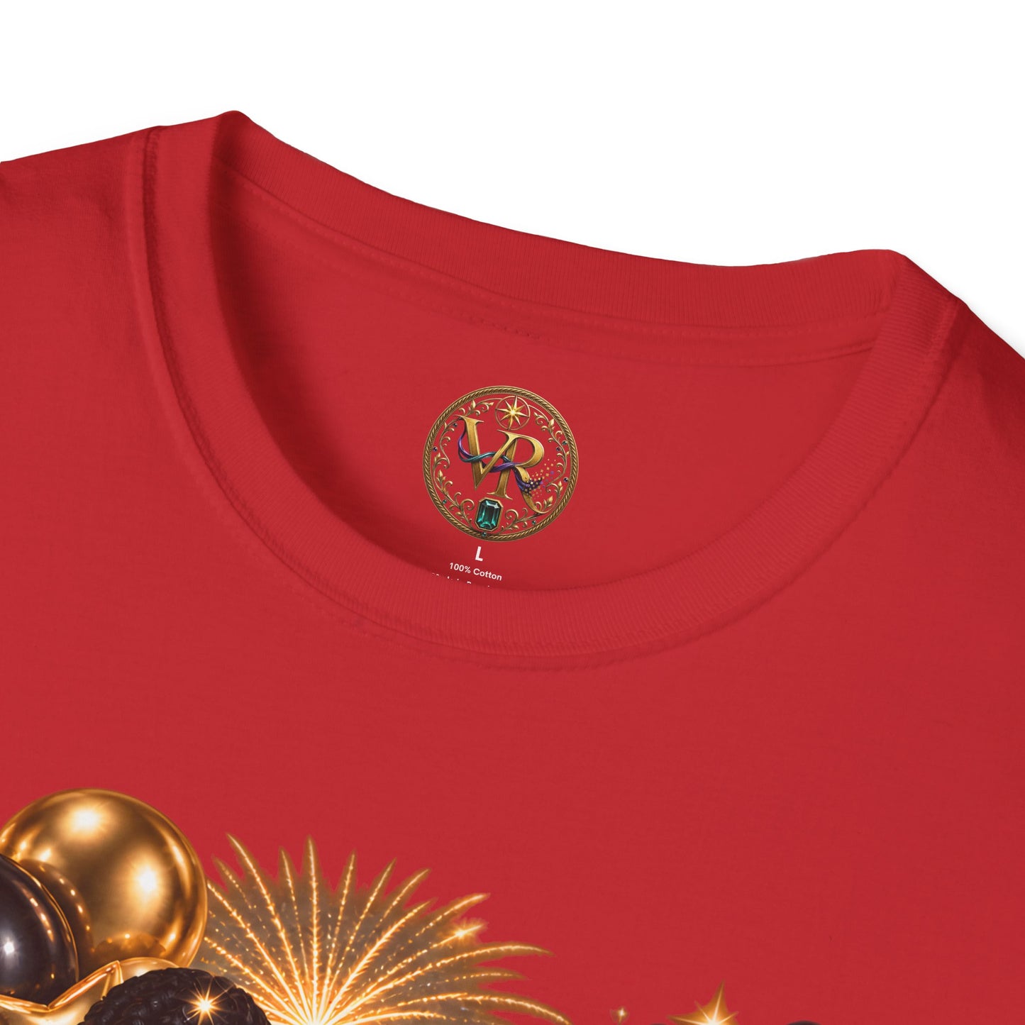 New Year 2027 Celebration Tee - Red - product view 3 - Red