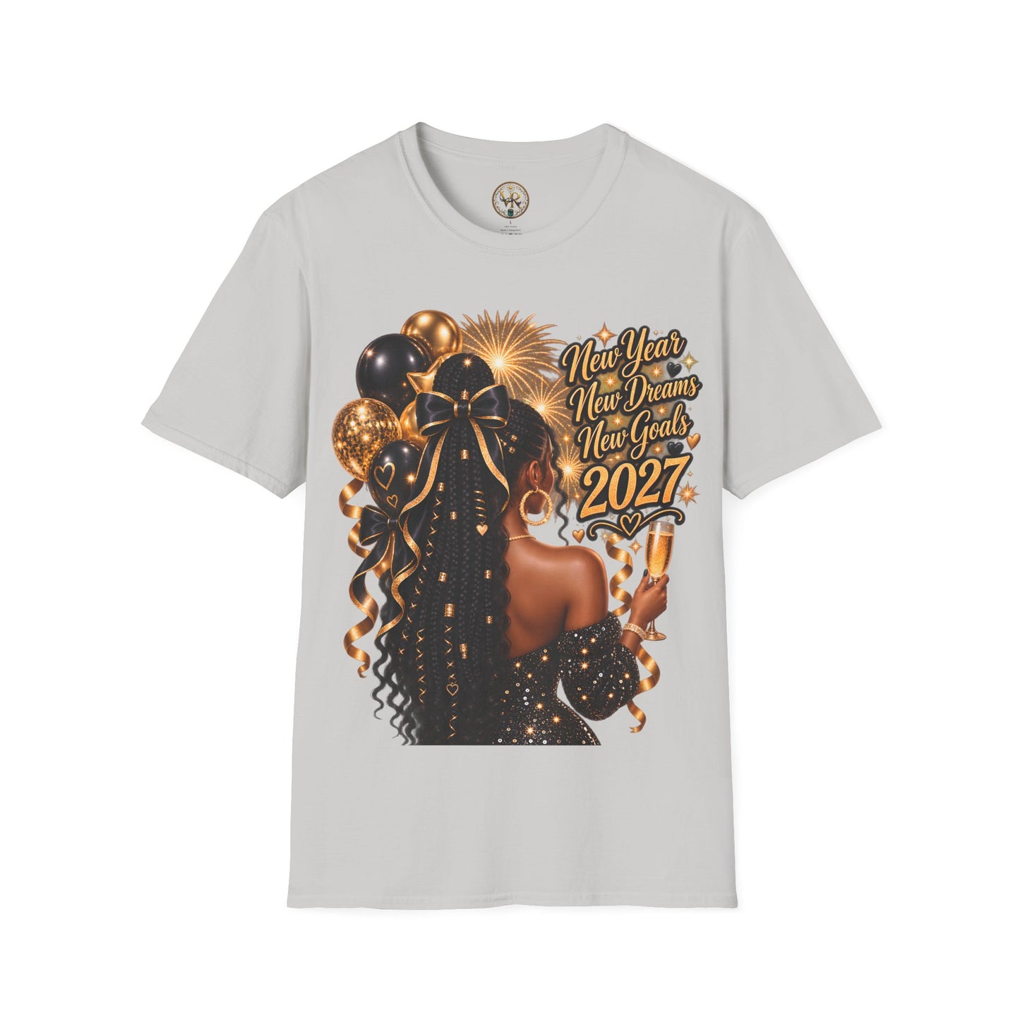 New Year 2027 Celebration Tee - Ice Grey - product view 2 - Ice Grey