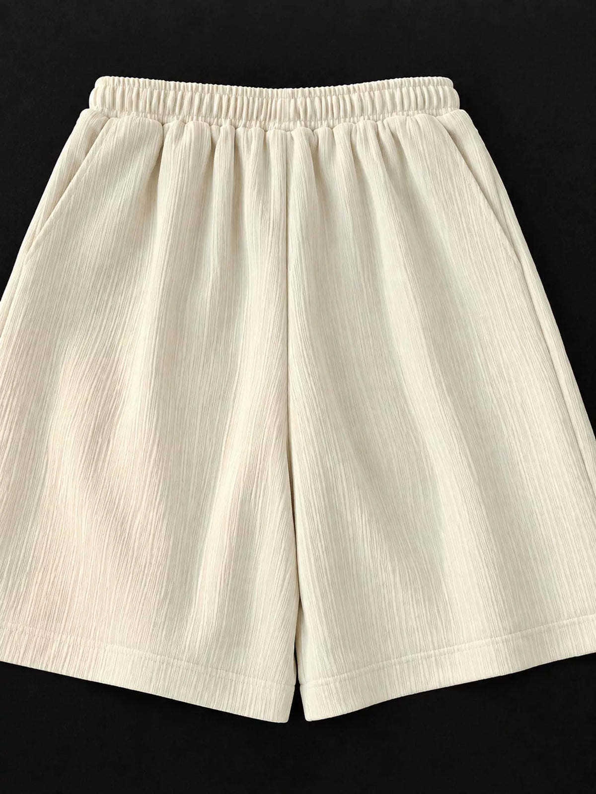 Plus Size Checkerboard Drawstring Casual Shorts - Apricot - View 9