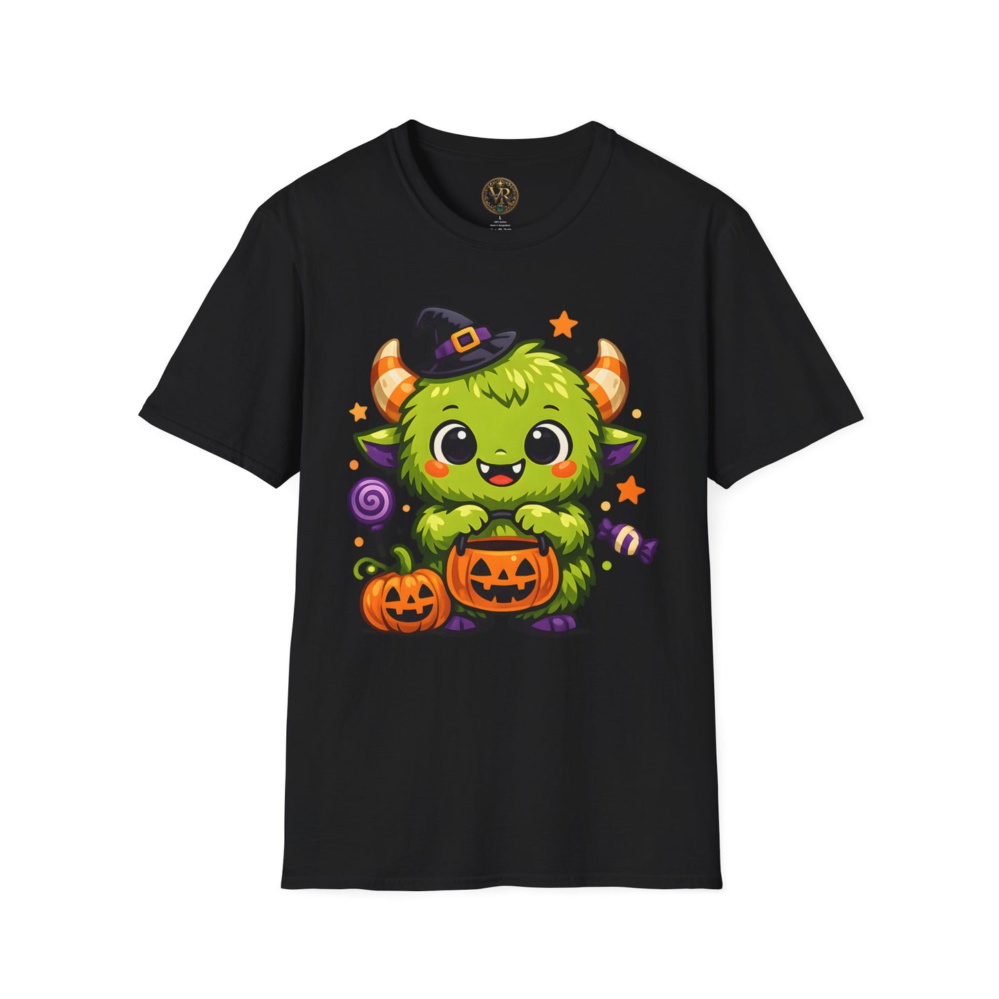 Green Halloween Monster Tee - Black - product view 1 - Black