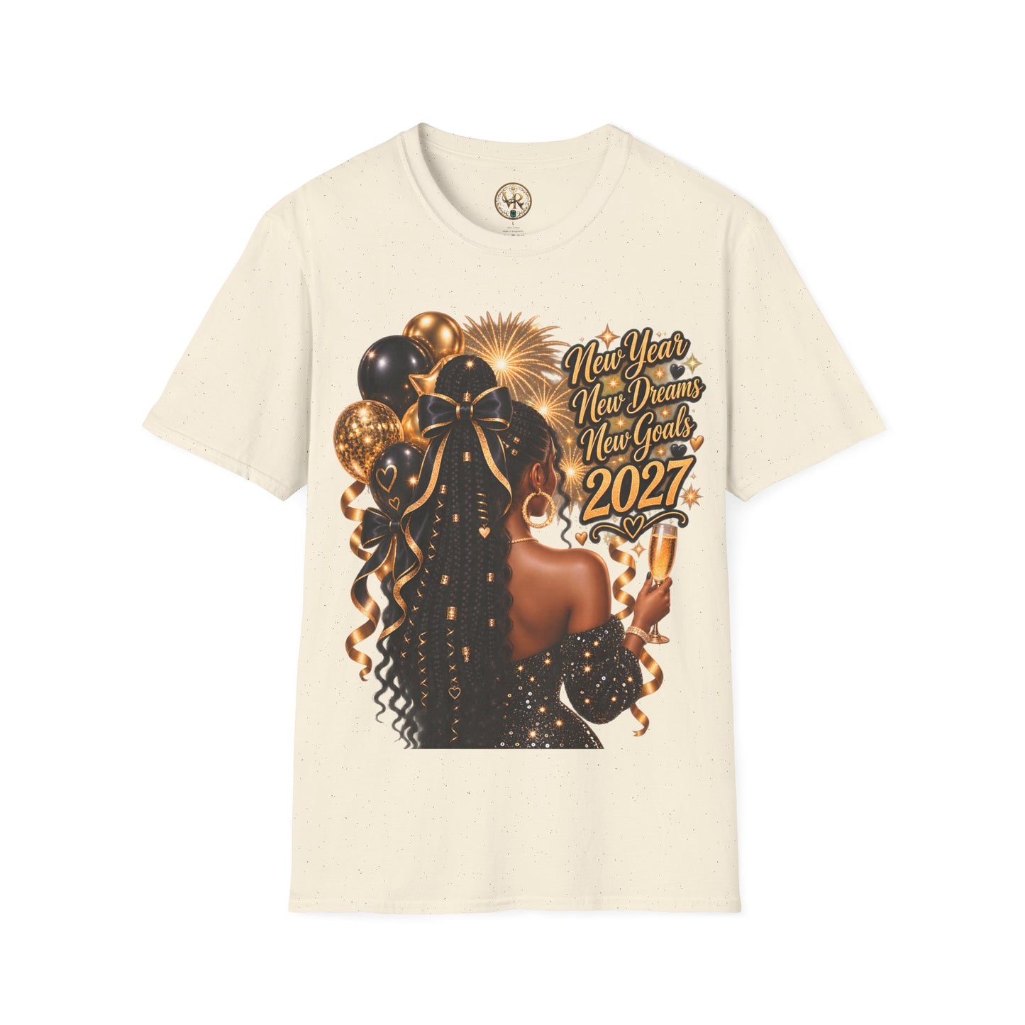 New Year 2027 Celebration Tee - Natural - product view 2 - Natural