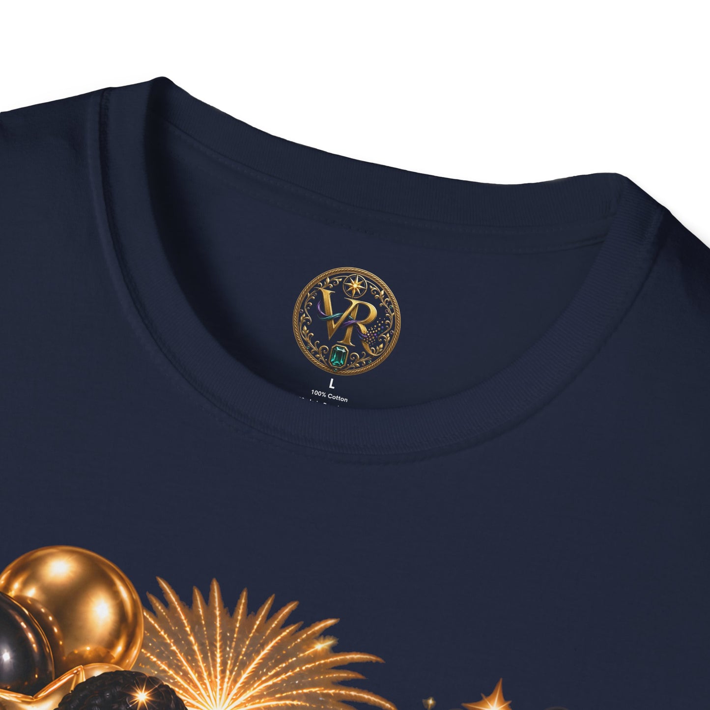 New Year 2027 Celebration Tee - Navy - product view 3 - Navy