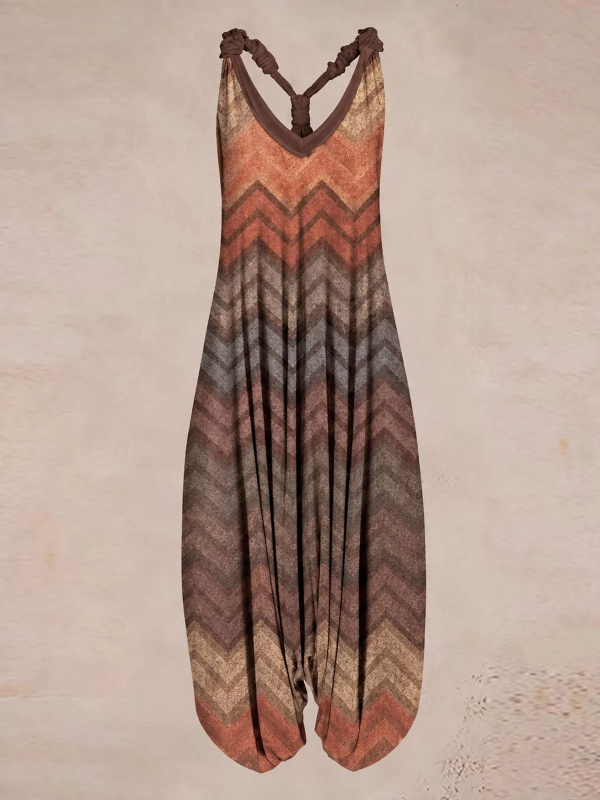 Full Size Printed V-Neck Sleeveless Jumpsuit Plus Size - 25-- - View 72