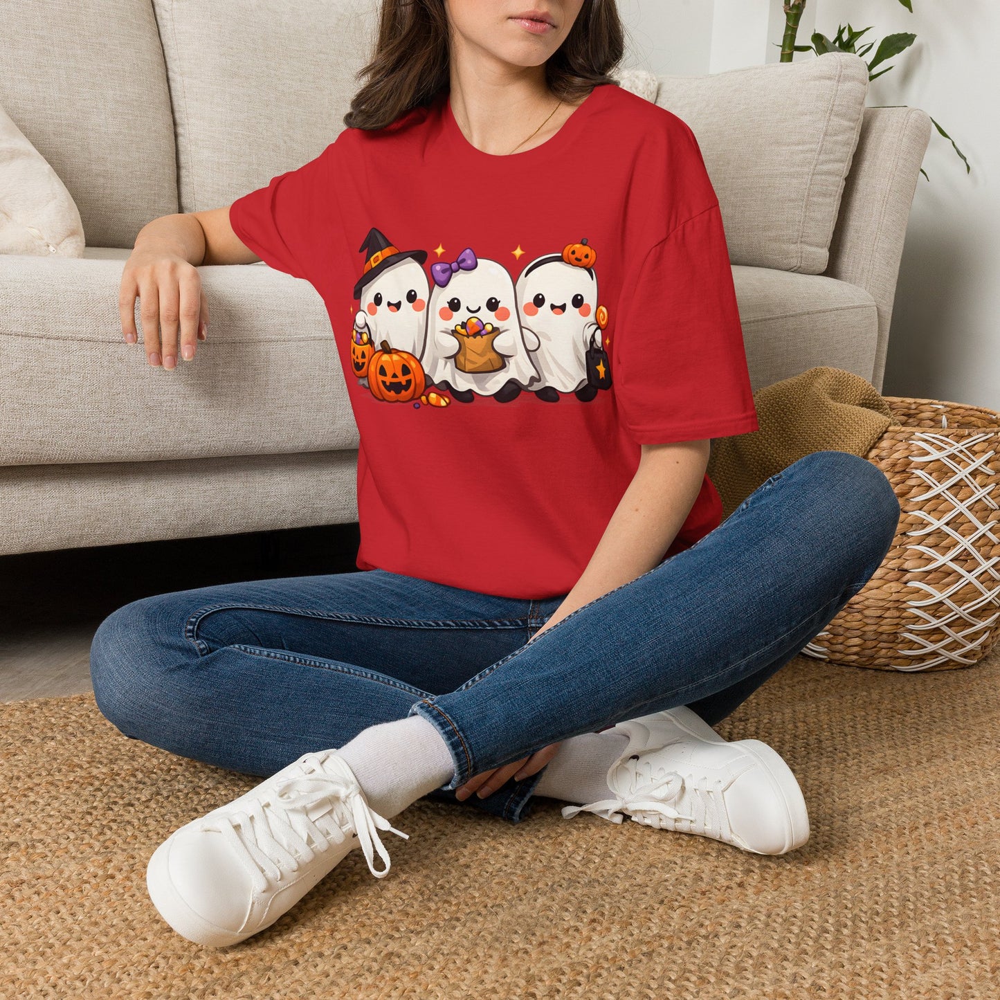 Halloween Ghost Trio Tee - Sapphire - product view 4 - Sapphire