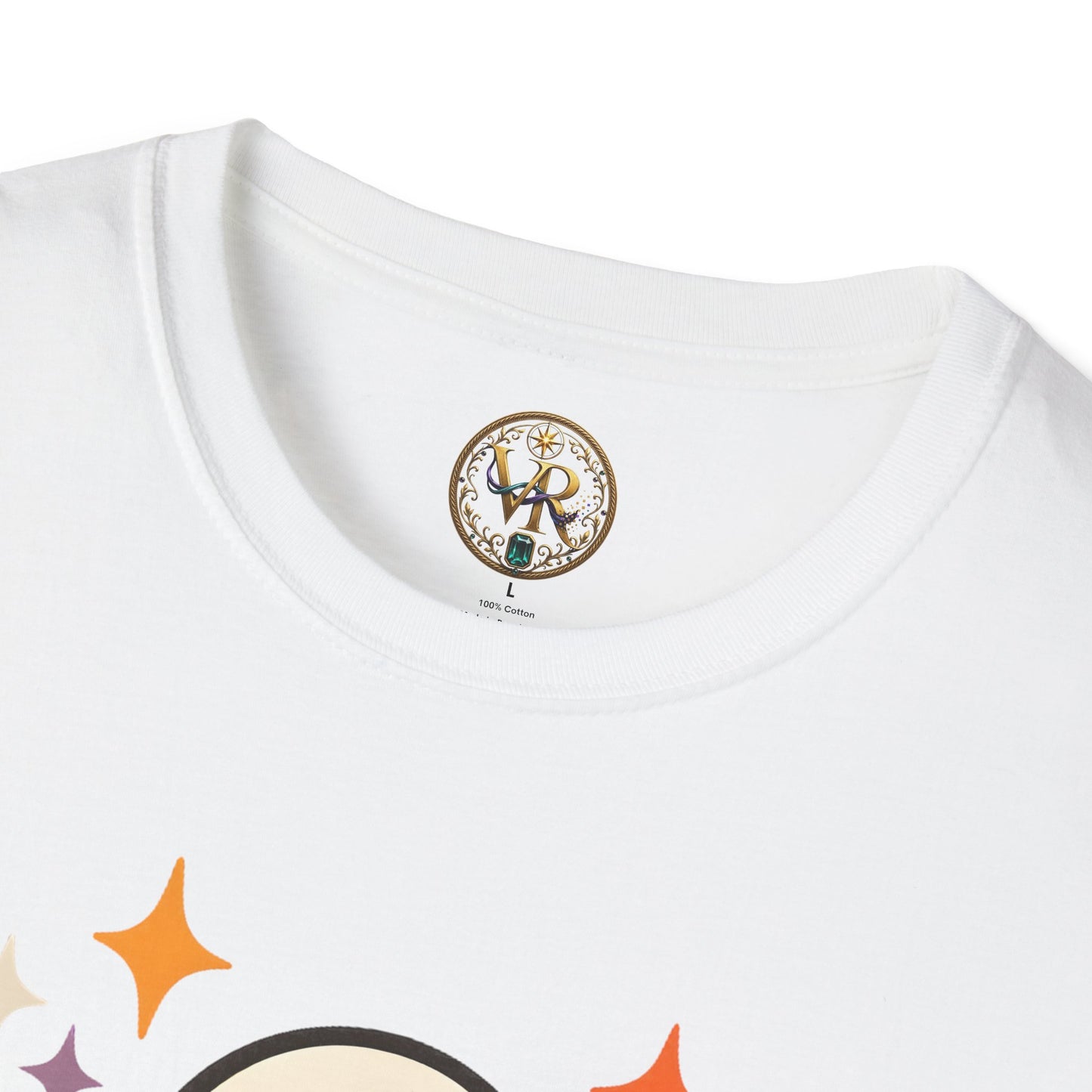 Pumpkin Floral Ghost Tee - Black - product view 2 - Black