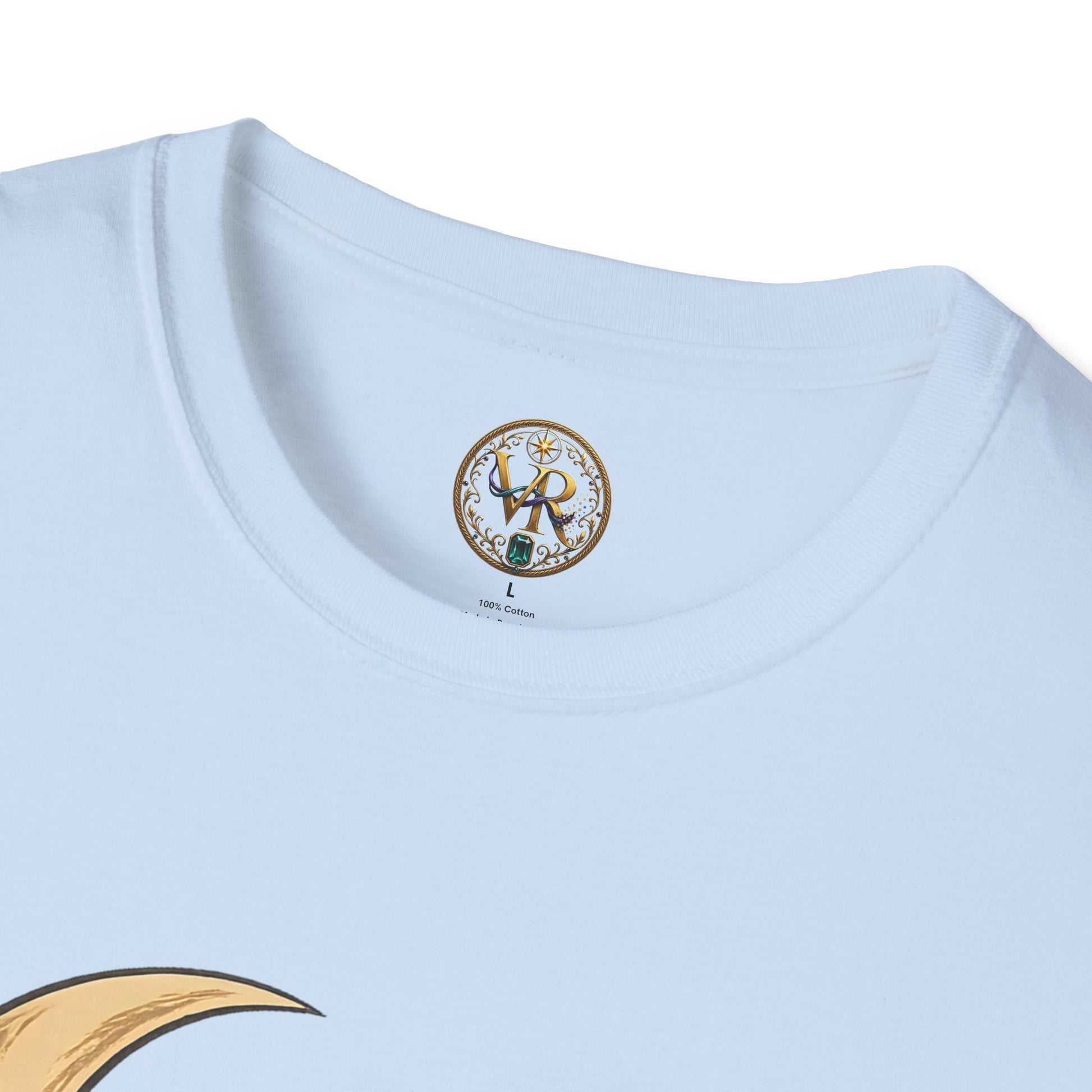 Black Cat Halloween Tee - Light Blue - product view 5 - Light Blue