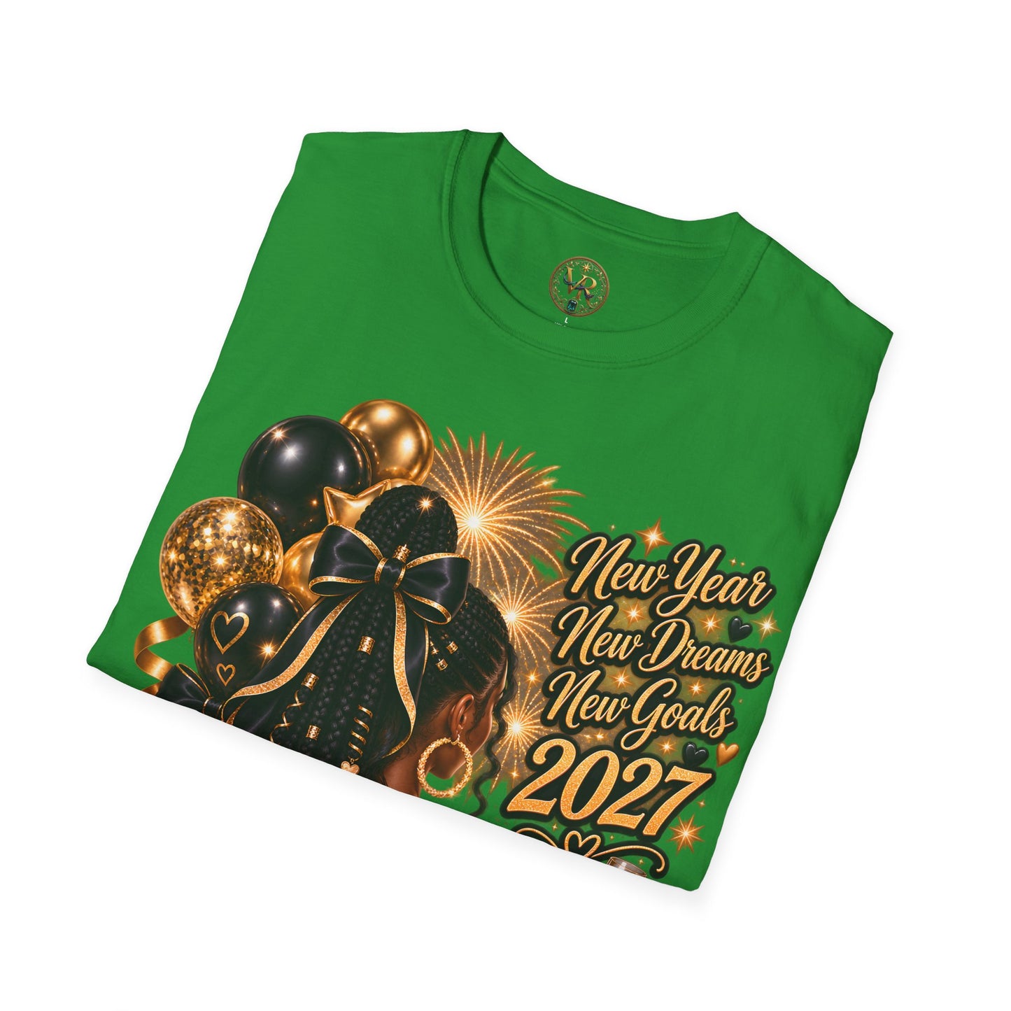 New Year 2027 Celebration Tee - Irish Green - product view 4 - Irish Green