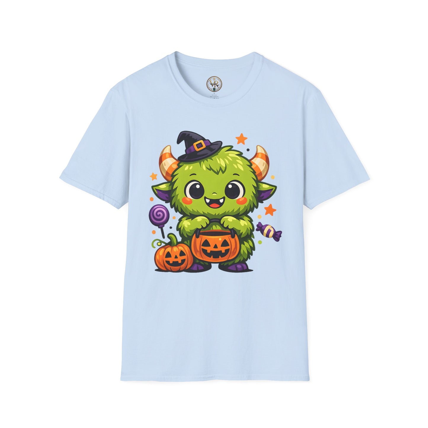 Green Halloween Monster Tee - Light Blue - product view 1 - Light Blue