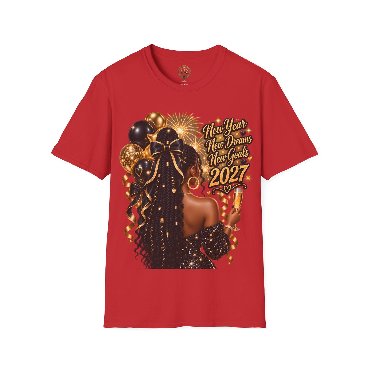 New Year 2027 Celebration Tee - Red - product view 2 - Red