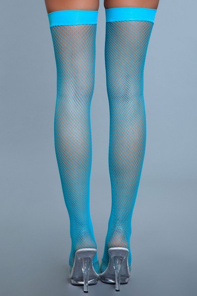 Nylon Fishnet Thigh Highs, styled view