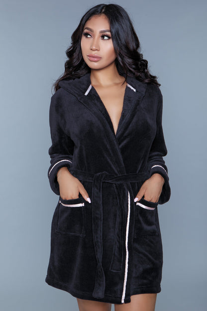 Alyssa Robe - Black - View 1