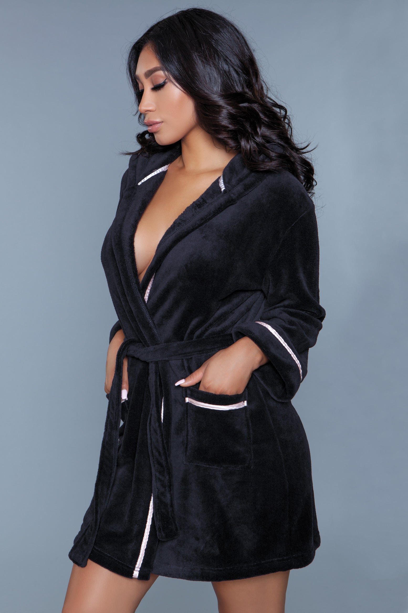 Alyssa Robe - Black - View 2