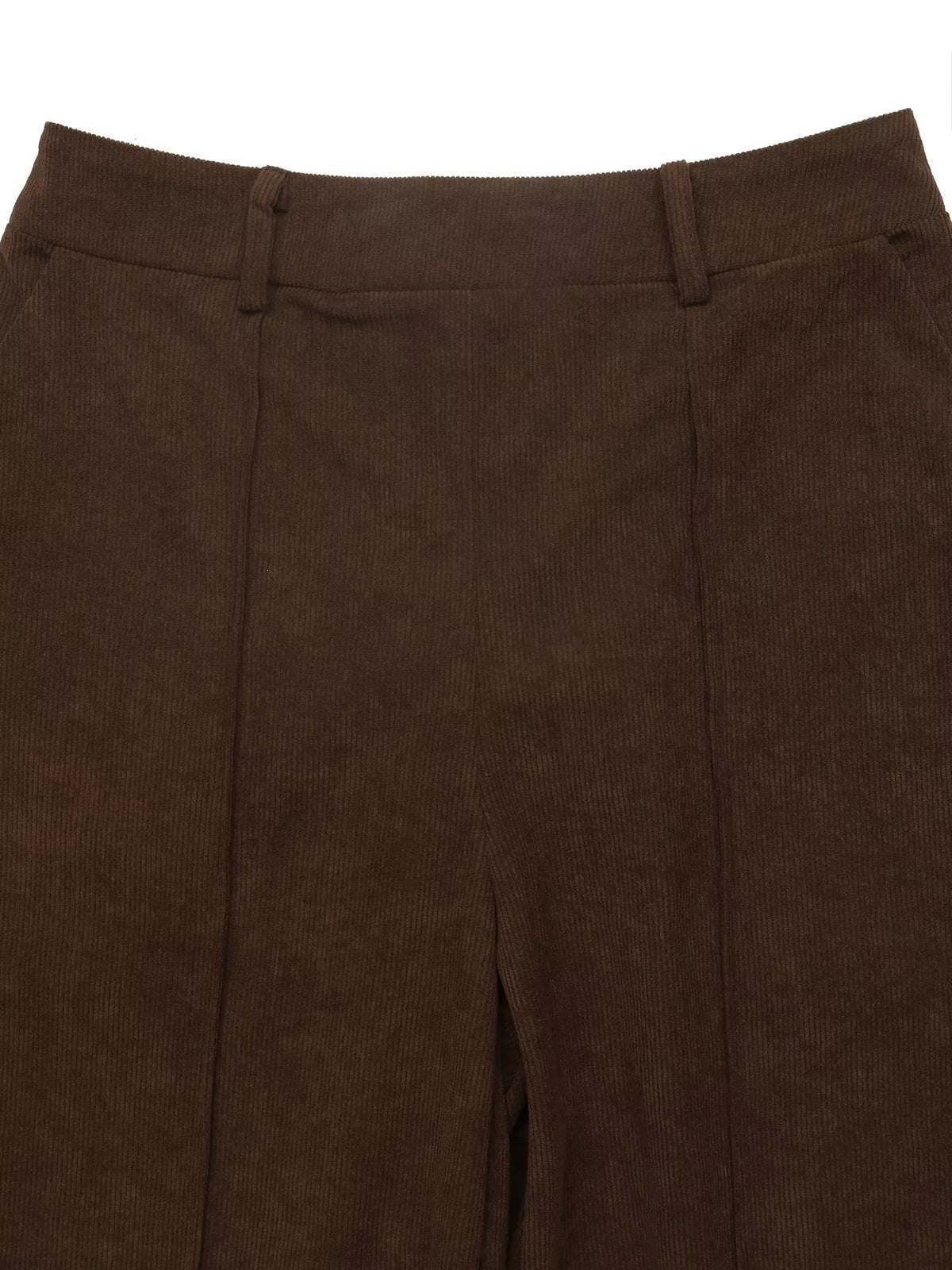 High-Waisted Wide-Leg Pants - Coffee Brown - View 5
