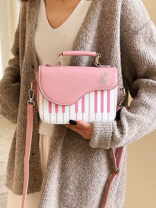 Piano Keys Crossbody Bag - Pink - View 1