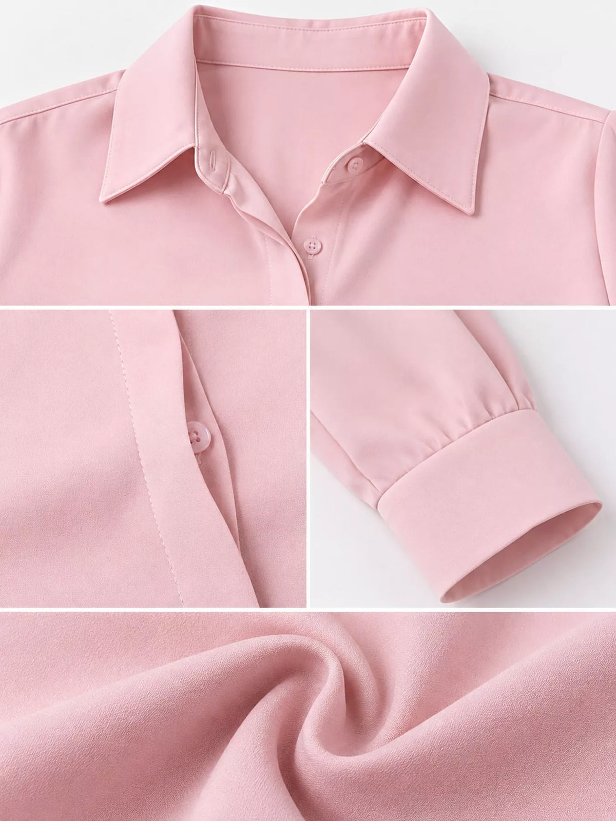 Button Up Long-Sleeve Shirt - Pink - View 52