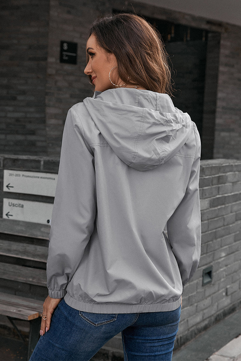 Ivy Lane Button-Down Long Sleeve Sports Jacket - Light Gray - View 6