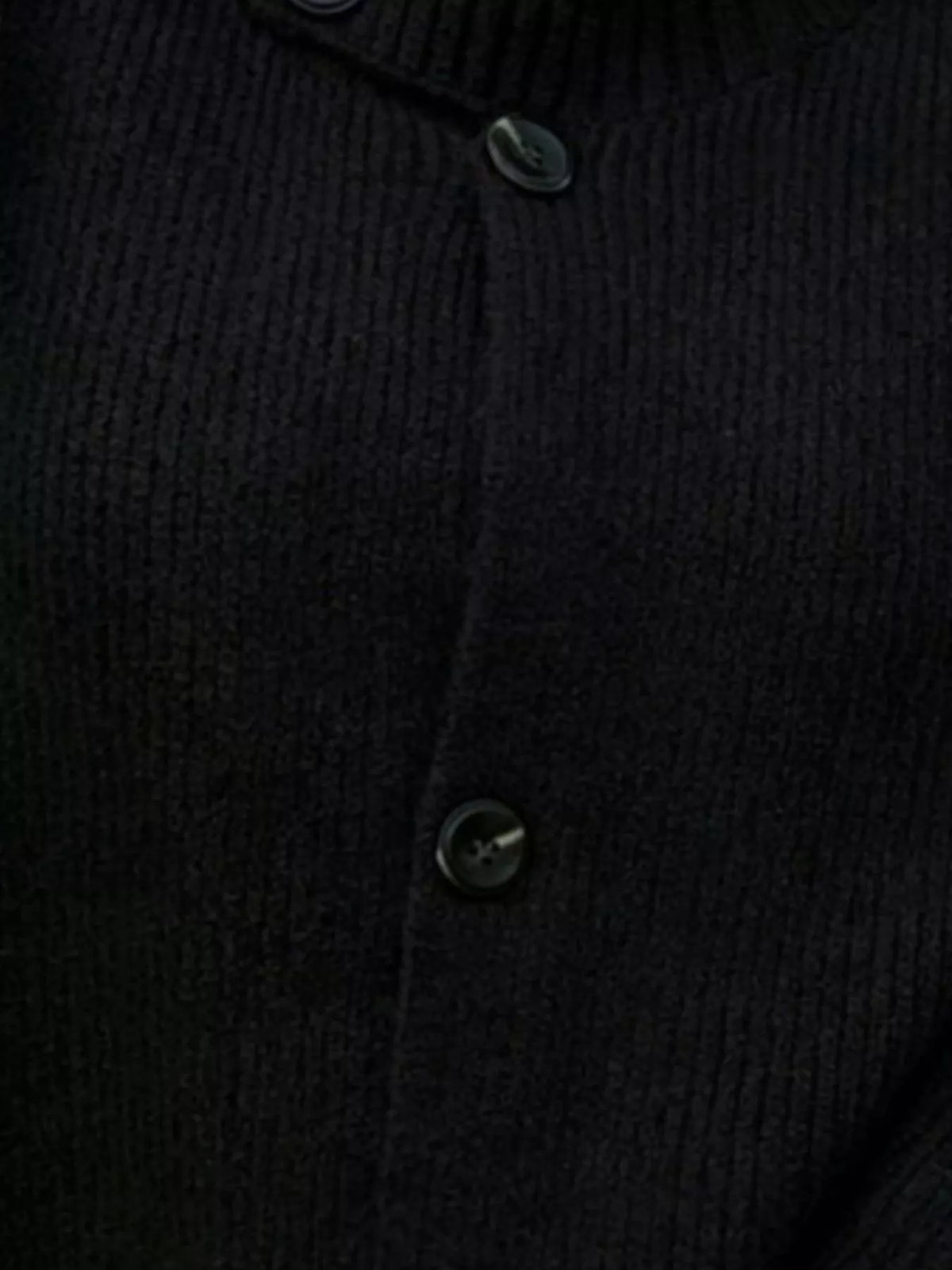Full Size Button-Up Mock Neck Cardigan Plus Size - Black - View 2